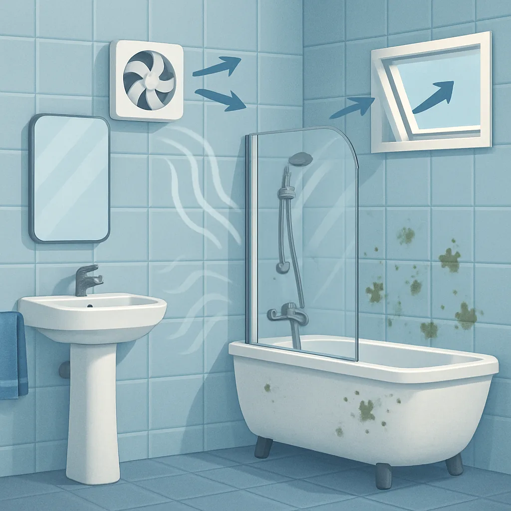 Badkamer ventilatie verbeteren tegen schimmel