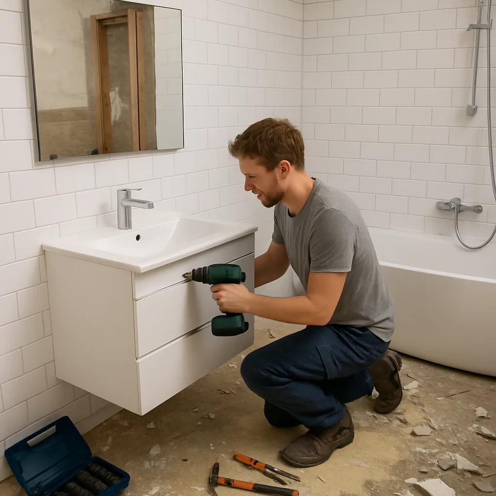 Badkamer volledig renoveren zonder aannemer