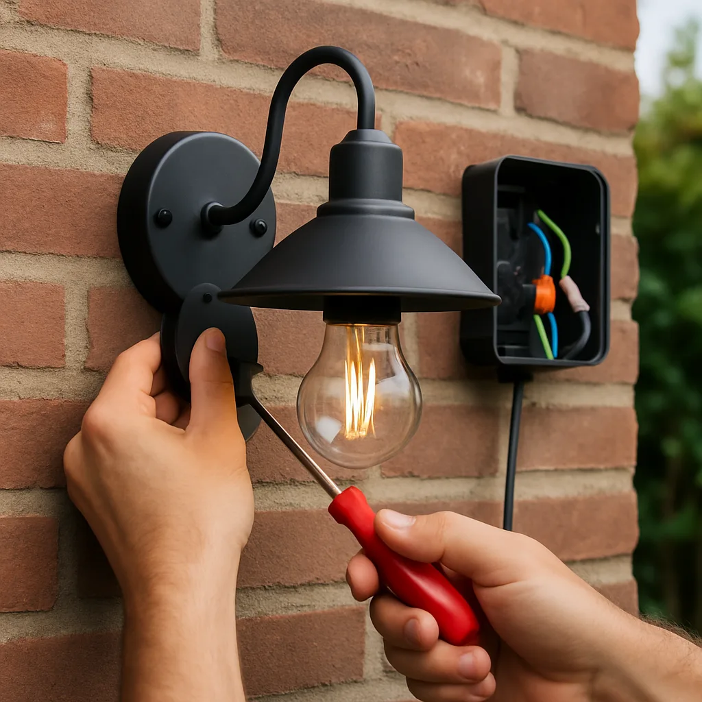 Buitenverlichting aansluiten stap voor stap