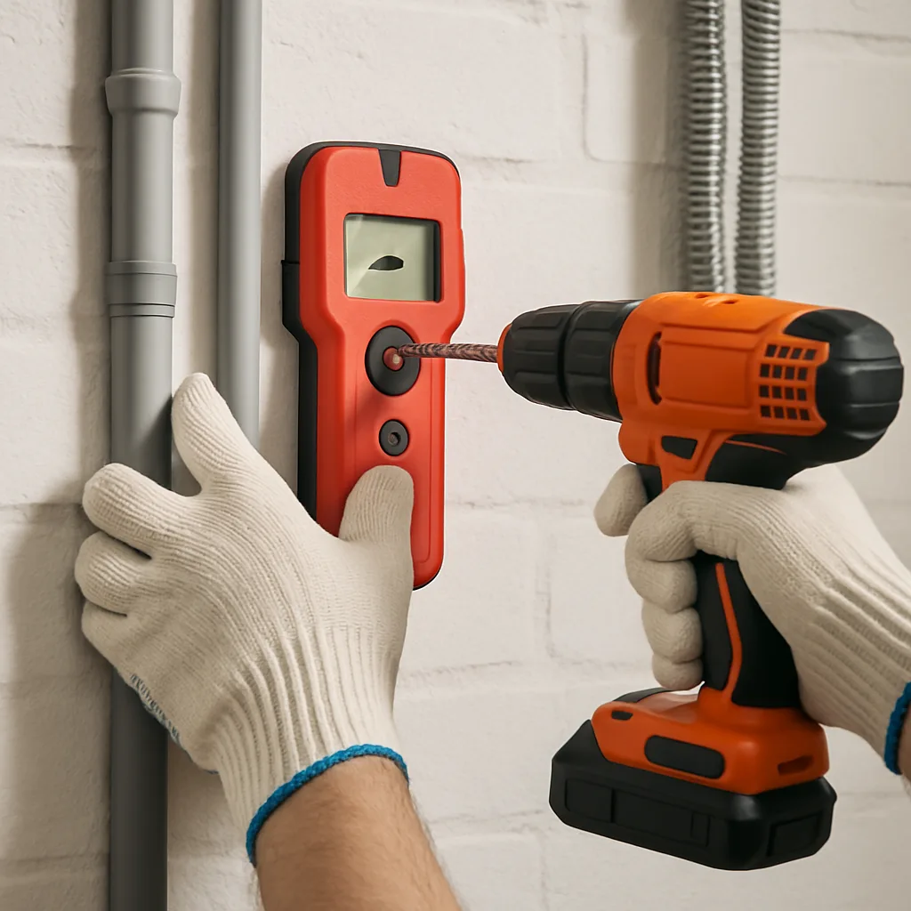 Gaten boren zonder schade aan leidingen