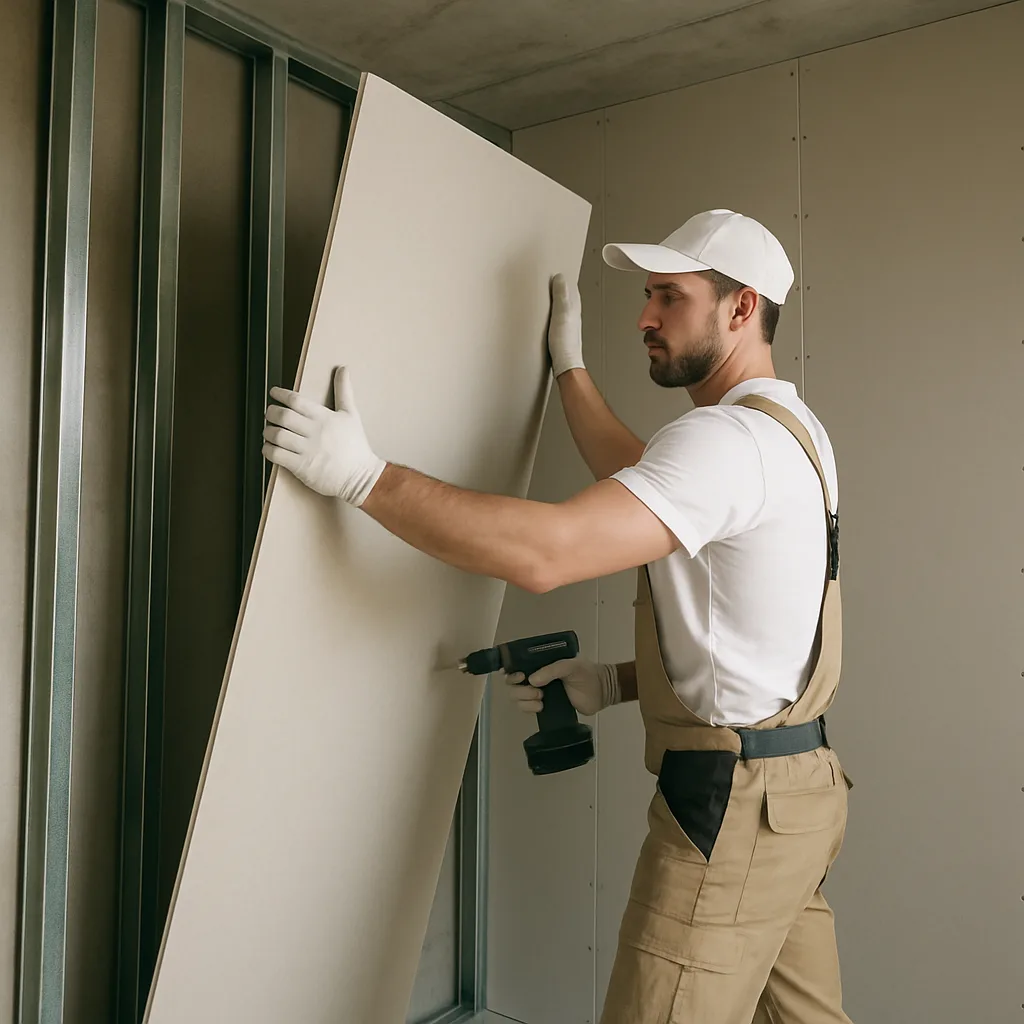 Gipsplaten plaatsen voor strakke wanden