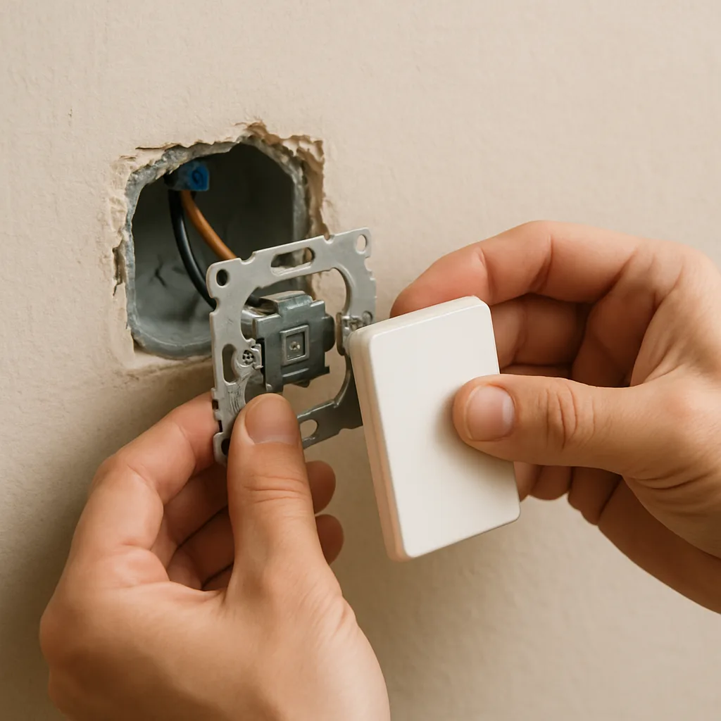 Lichtschakelaar installeren in bestaande muur