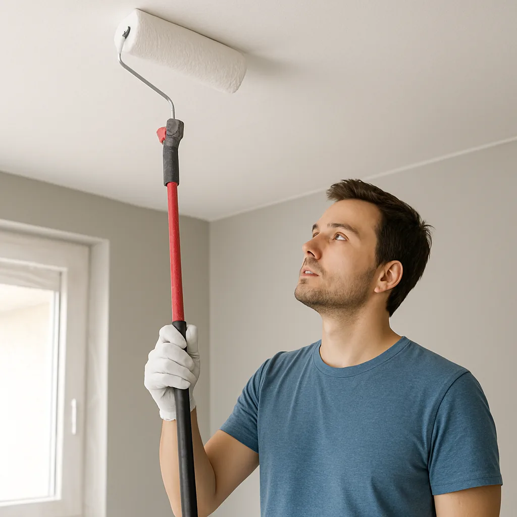 Plafond schilderen zonder knoeien