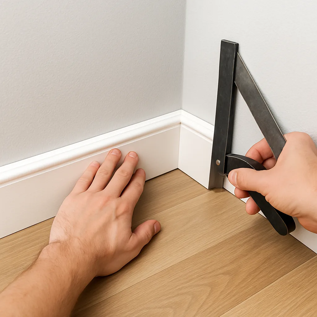 Plinten plaatsen zonder kieren of scheve hoeken