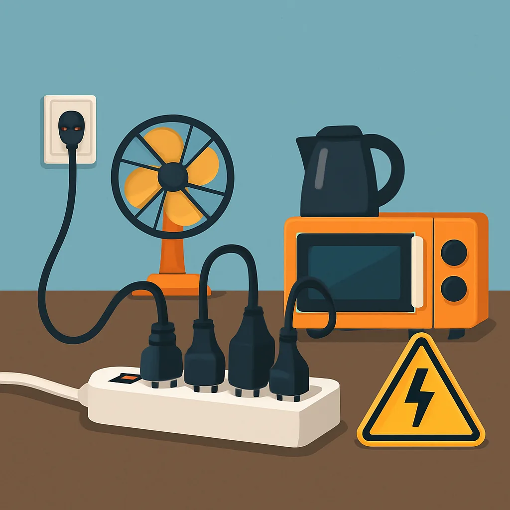 Verlengsnoeren veilig gebruiken en voorkomen overbelasting