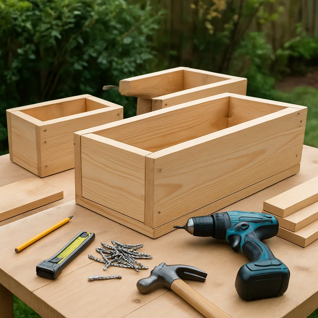 Zelf plantenbakken maken van hout